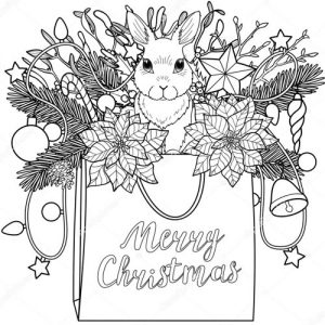 DIY Weihnachtskarte Malvorlage