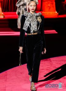 Modischer Leopardenschal Dolce Gabbanna Herbst-Winter 2019-2020
