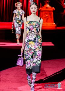 Dolce Gabbanna Herbst-Winter 2019-2020 Brokatkleid