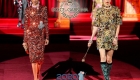 Dolce & Gabbana Herbst Winter 2019-2020 glänzendes kurzes Kleid