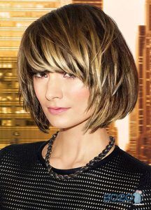 Modischer Akzent-Shatush für kurzes Haar