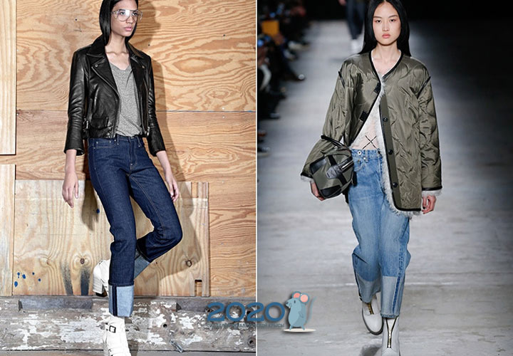 Jeans für den Winter 2019-2020 mit hohen Bündchen