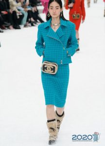 Chanel Blue Tweed Anzug Herbst Winter 2019-2020