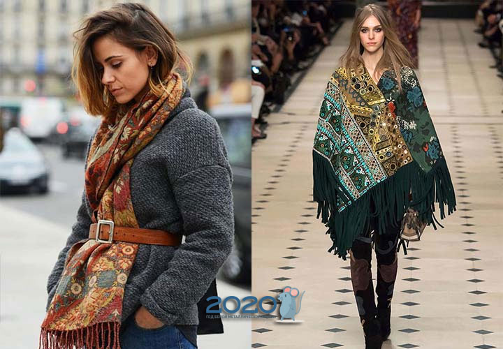 Fashion Schal mit Fransen