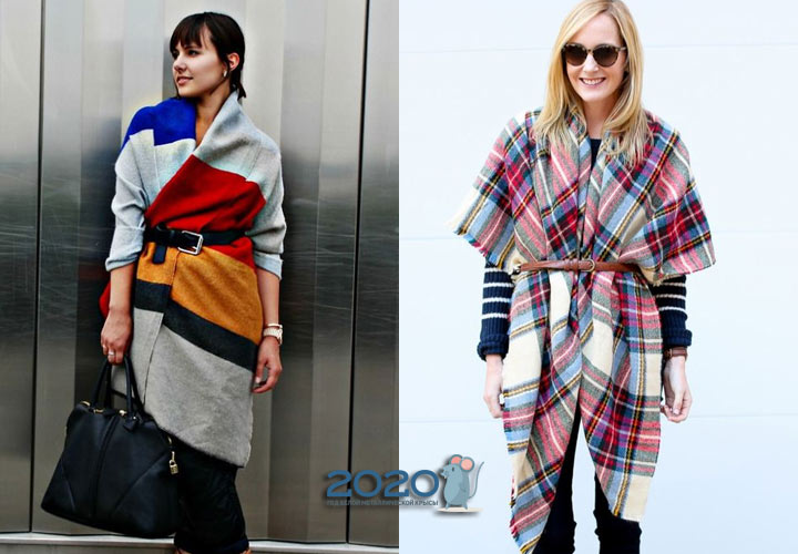 Modischer Schal mit Gürtel - Trend 2019-2020