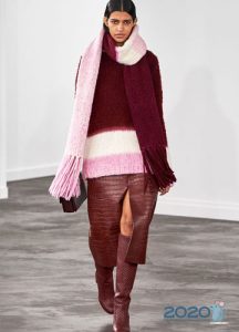 Bordeaux Lederrock Herbst-Winter 2019-2020