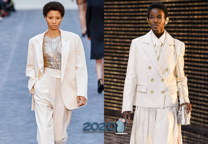 Weiße Jacke Herbst-Winter 2019-2020