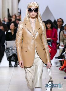 Beige Lederjacke Herbst-Winter 2019-2020