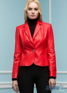 Rote Lederjacke Herbst-Winter 2019-2020