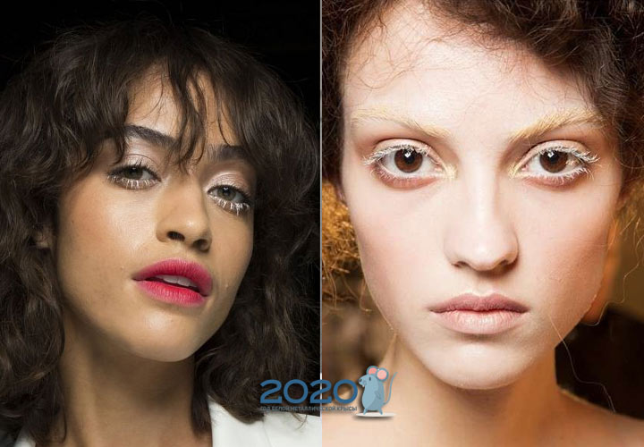 Spinnenbein-Modewinter 2020 der weißen Wimpern