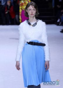 Türkisfarbener Pullover Herbst-Winter 2019-2020