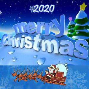 Weihnachtskarte mit Santa