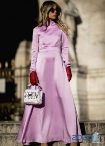 Satin Kleid im Street-Style 2019-2020