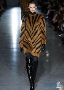 Max Mara Herbst-Winter 2019-2020 Tiger Kleid