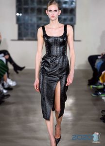 Lederkleid David Koma Herbst-Winter 2019-2020