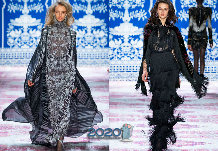 Modisches 2020-Kleid mit Schleppe