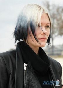 Weiß bis Schwarz Ombre