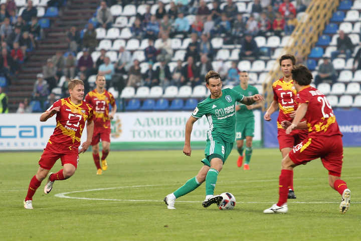 Fußballspieler auf dem Feld