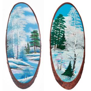 Winterlandschaften auf einem Baum