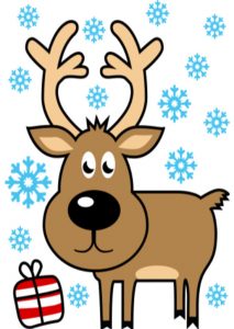 Hirsch für Neujahrszeichnung