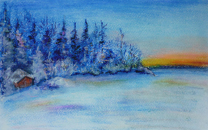 Kreidezeichnung für das neue Jahr 2020