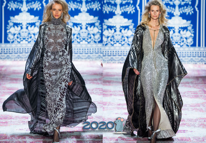 Langes Kleid mit einem Zug Naeem Khan Herbst-Winter 2019-2020