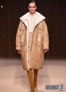 Cremige Daunenjacke Herbst-Winter 2019-2020