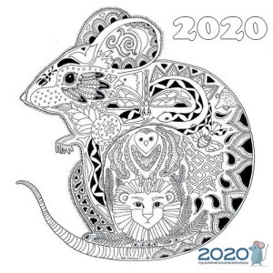 Neujahrsratte - Färbung für 2020