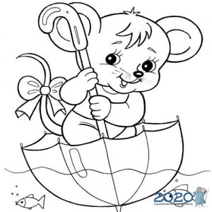 Bilder und Färbung mit der Ratte für 2020