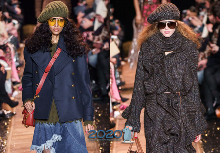 Volumengestrickte Baskenmützen für 2020