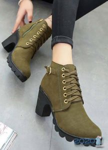 Grüne Stiefeletten Herbst-Winter 2019-2020