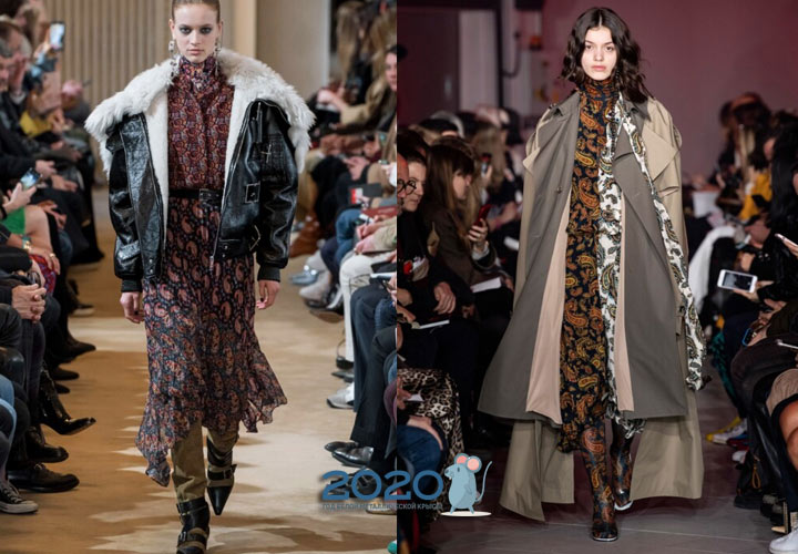 Trendy Druck der türkischen Gurke für 2020.