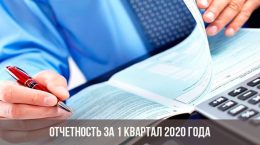 Berichterstattung für das 1. Quartal 2020