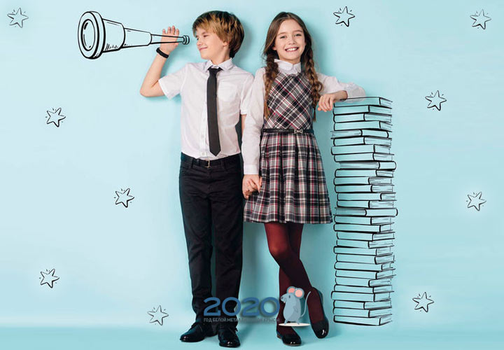 Grundgarderobe zur Schule für Mädchen und Jungen für 2020