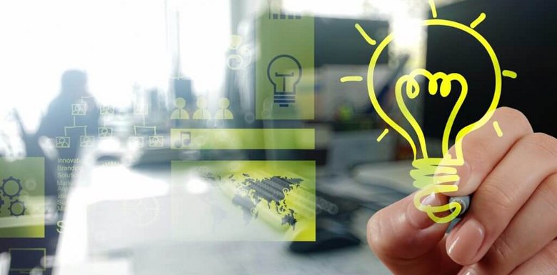 gezeichnete Glühbirne