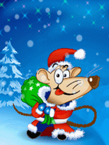 Animierte Ratte für das neue Jahr 2020