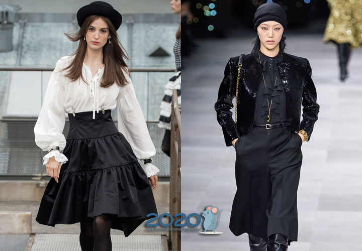 Trendige weiße und schwarze Blusen für 2020