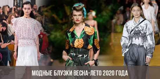 Trendige Blusen Frühling-Sommer 2020