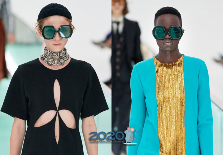 Fashion Brillen Sechsecke von Gucci Frühling-Sommer 2020