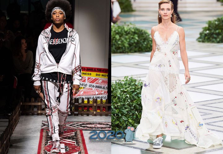 Trendy silberne Turnschuhe Frühling-Sommer 2020